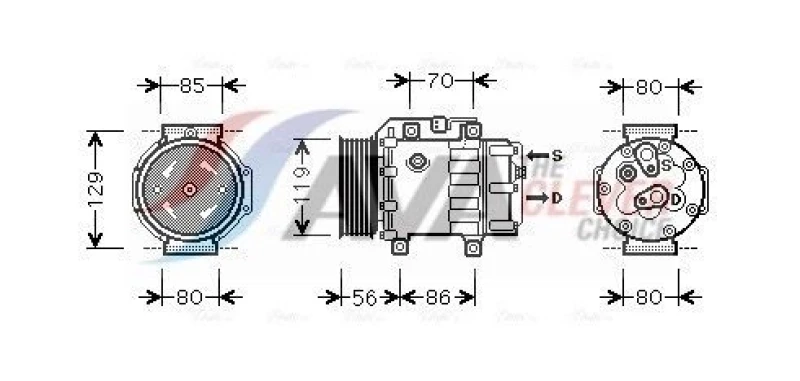 Image of Air conditioning compressor AVA COOLING SYSTEMS FDAK378