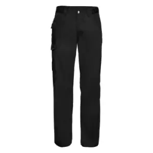 Image of Russell Workwear Mens Polycotton Twill Trouser / Pants (Long) (48W x Long) (Black)