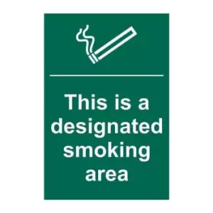 image of This is A Designated Smoking Area - PVC (200 x 300mm)