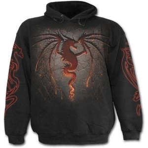 Image of Dragon Furnace Mens Large Hoodie - Black