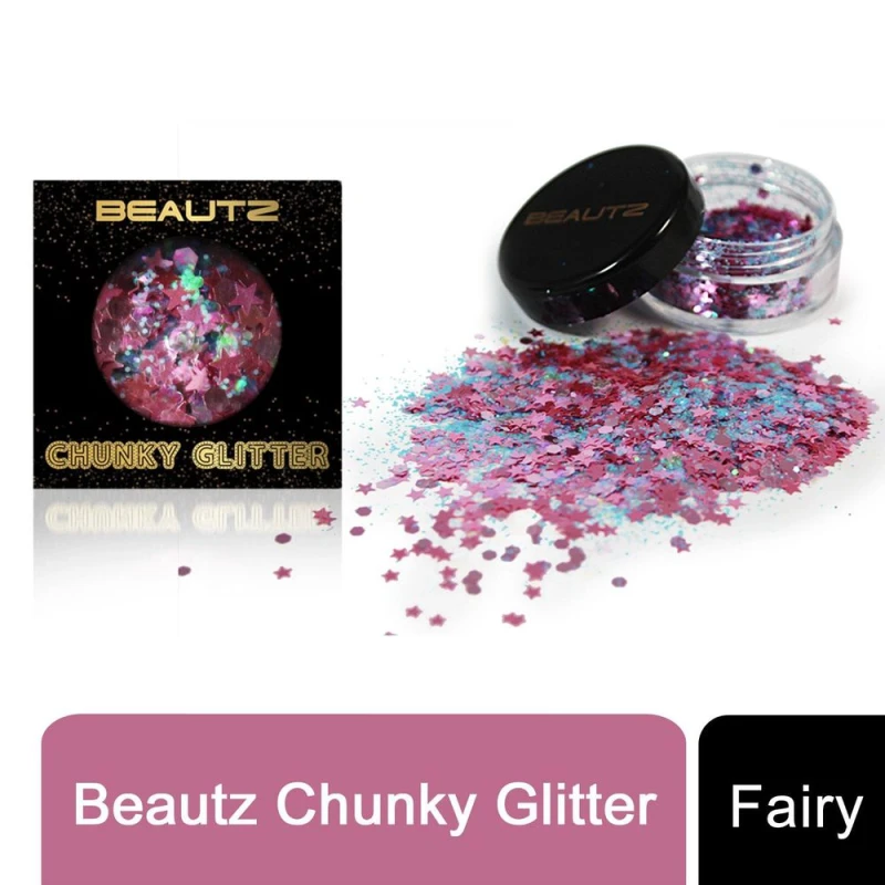 Image of Beautz Beautz Chunky Glitter - 10ml Pot with 5g of Cosmetic Glitter - Fairy