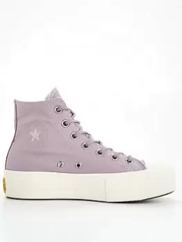 Image of Converse Chuck Taylor All Star Lift Platform Summer Utility, Light Purple, Size 3, Women