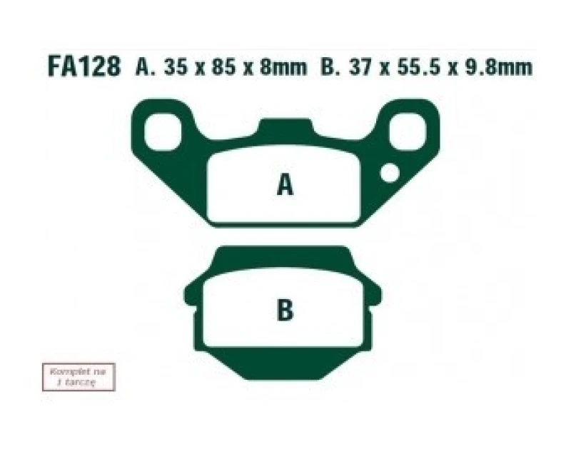 Image of EBC Brakes FA128TT Brake pad set Brake Pad Set,disc brake (402)