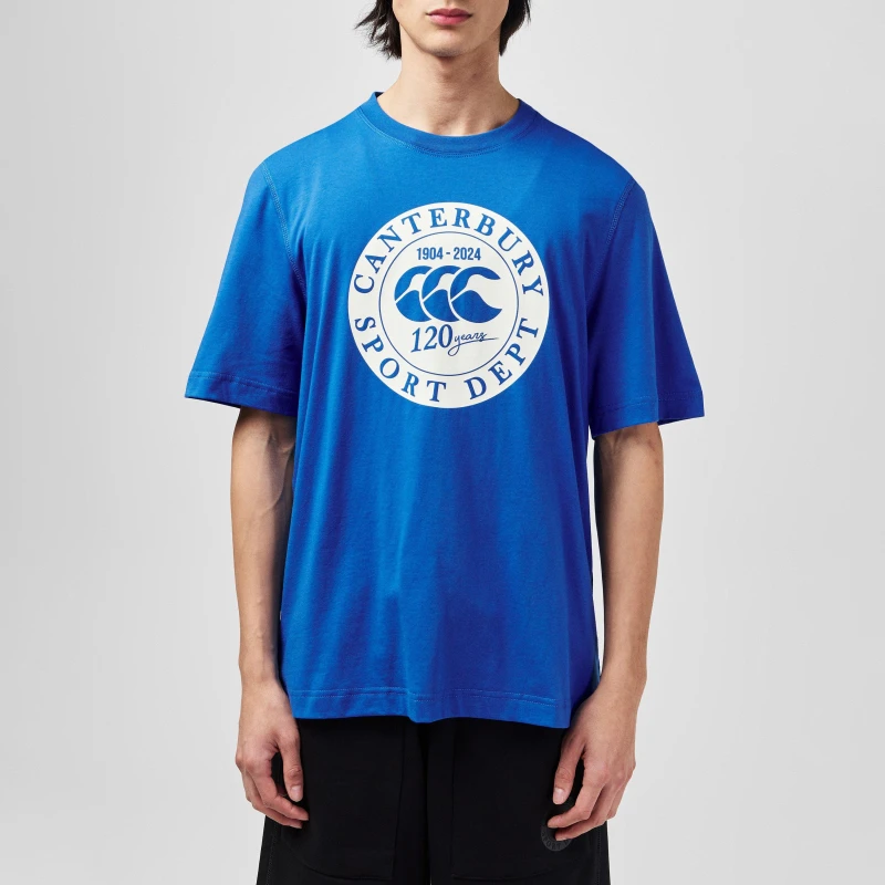 Image of Canterbury Sports Department Logo T-Shirt Mens - Blue Blue S