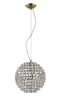 Image of Nord 4 Light Crystal Gold Pendant Ceiling Light