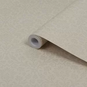 Image of Laura Ashley Annecy Linen Damask Smooth Wallpaper