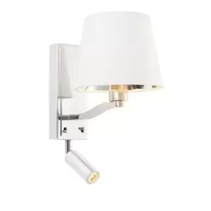 Image of Gallery Interiors Large Harvey Wall Light Bright Nickel