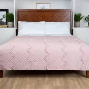 image of Sleepdown ZigZag Bedspread99 - Pink