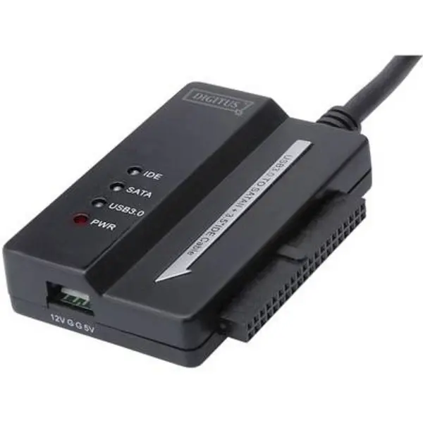 Image of Digitus Digitus Hard drives Adapter [1x USB 3.2 1st Gen connector A (USB 3.0) - 1x SATA socket 7+15-pin, IDE socket 40-pin, IDE socket 44-pin] DIGITUS