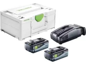 Image of Festool SYS18V2x8.0/SCA16 18V 2x8Ah Li ASI Battery Energy Set