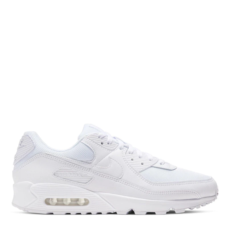 Image of Nike Air Max 90 Trainers Mens Triple White male 6 (39)