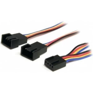 image of 12" 4 Pin Fan Power Splitter Cable Female to Male