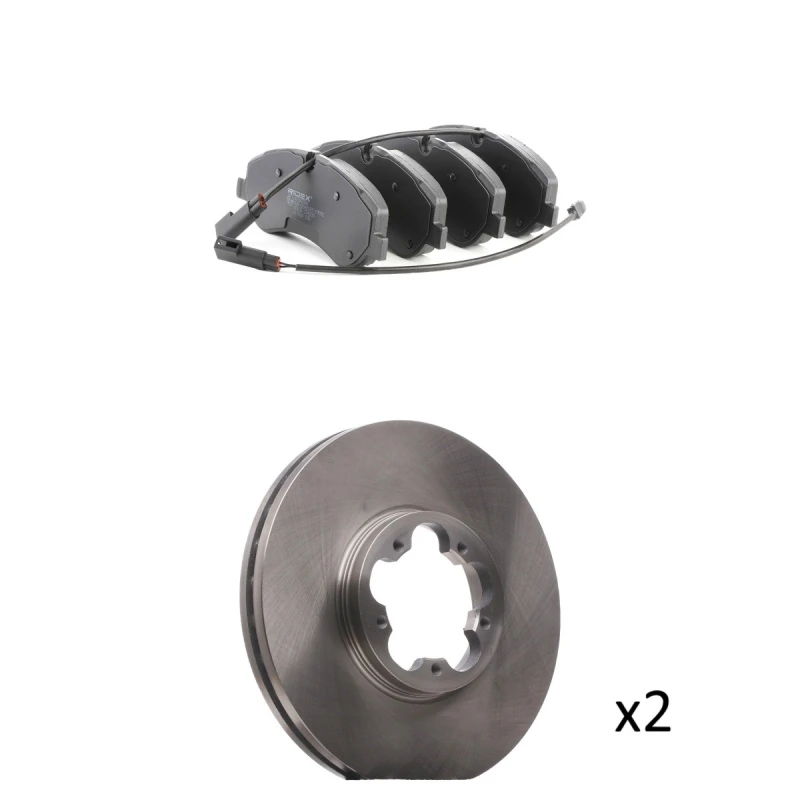 Image of RIDEX 3405B3437 Brake disc and pads set Front Axle, Brake Disc Type: Vented Brake Set,disc brakes (3405)