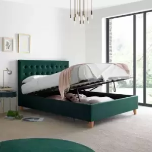 Image of Bedmaster Kingham Green Velvet Ottoman Bed Double