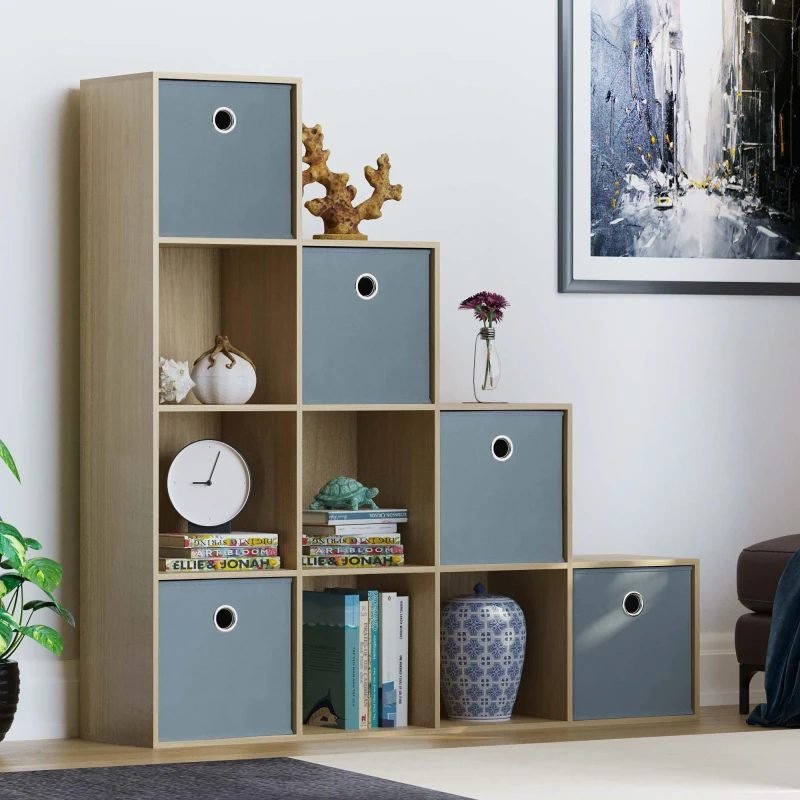 Image of Lassic 10 Cube Storage Unit (O) + Set of 5 Storage Cubes Grey unisex 10 Unit