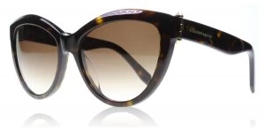 Image of Alexander McQueen AM0003S Sunglasses Brown / Tortoise 002 56mm
