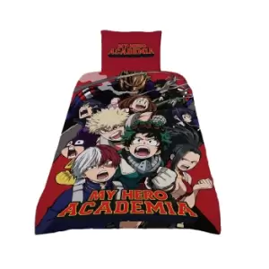 image of My Hero Academia Duvet Cover Set (Single) (Red)