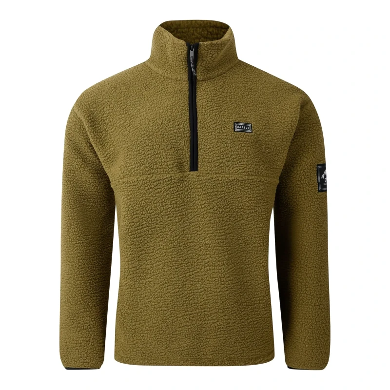 Image of Dare 2b Dare 2b Men Twin Tip Half-Zip Relaxed Insulating Active Fleece in Green Size: Medium Green M Male 5063516188506
