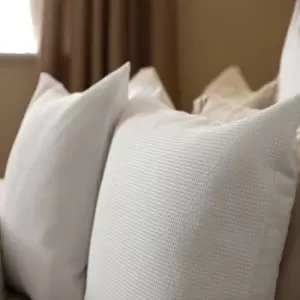 Image of Belledorm Waffle Weave Pillowcase (One Size) (White) - White