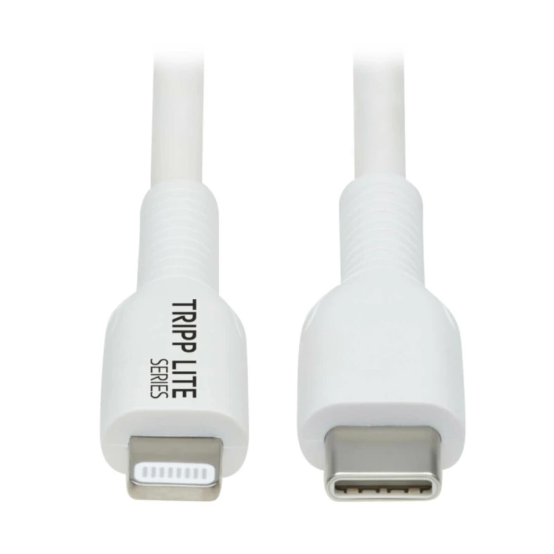 Image of Tripp Lite M102AB-02M-WH Safe-IT USB-C to Lightning Sync/Charge Antiba
