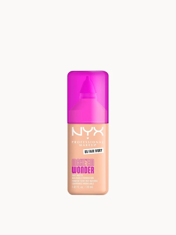 Image of NYX Professional Makeup Make 'EM Wonder, 24H Soft Matte Foundation (Various Shades) - Fair Ivory