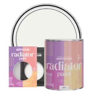 Image of Rust-Oleum Radiator Paint, Matt Finish - Steamed Milk - 750ml