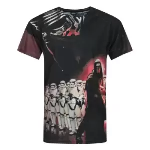 Image of Star Wars Mens Force Awakens Kylo Ren Sublimation T-Shirt (L) (Black)