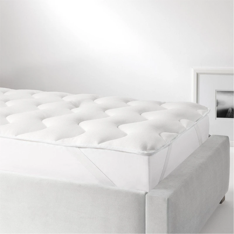Image of Snuggledown Scandinavian Knitted 2.5cm Mattress Topper White