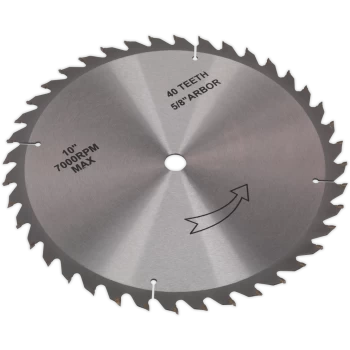 image of Sealey Circular Saw Blade 254mm 40T 16mm