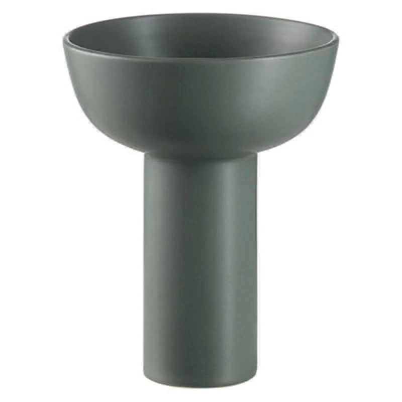 Image of Blomus Miyabi Stoneware Vase L - Duck Green