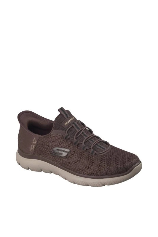 Image of Skechers Mens SUMMITS HIGH RANGE Mesh Slip-Ins Sneaker W/ Memory Foam Brown Size: 8 Brown Male 8