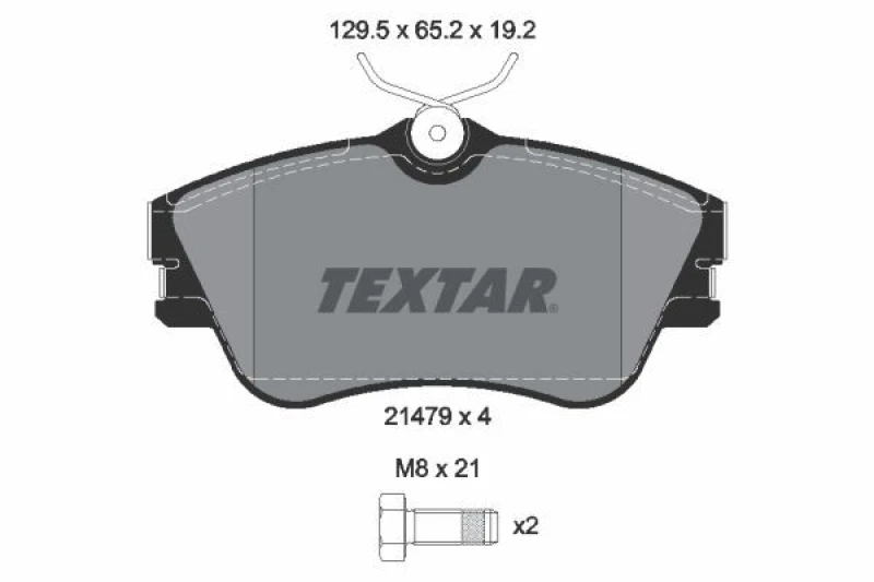 Image of Brake pad set TEXTAR 2147902