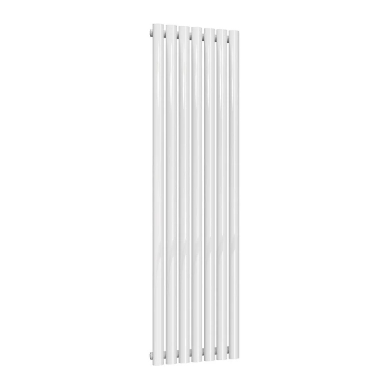 Image of Bathroom Kingdom Neva White Single Oval Vertical Radiator 1500x413 White Unisex