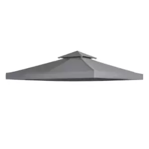 image of Outsunny 3x3m Replacement Gazebo Canopy - Grey