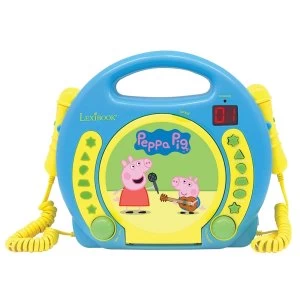 image of Lexibook RCDK100PP Peppa Pig CD Player with Microphones UK Plug