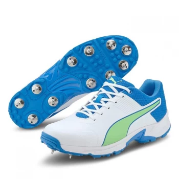 Image of Puma 19.2 Spike Cricket Shoes Mens - White/Blue