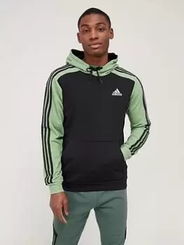Image of adidas Melange Hoodie - Black/Green, Black/Green Size M Men