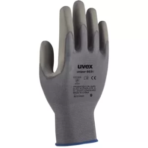 image of Mechanical Hazard Gloves, Pu Coated, Grey, Size 7