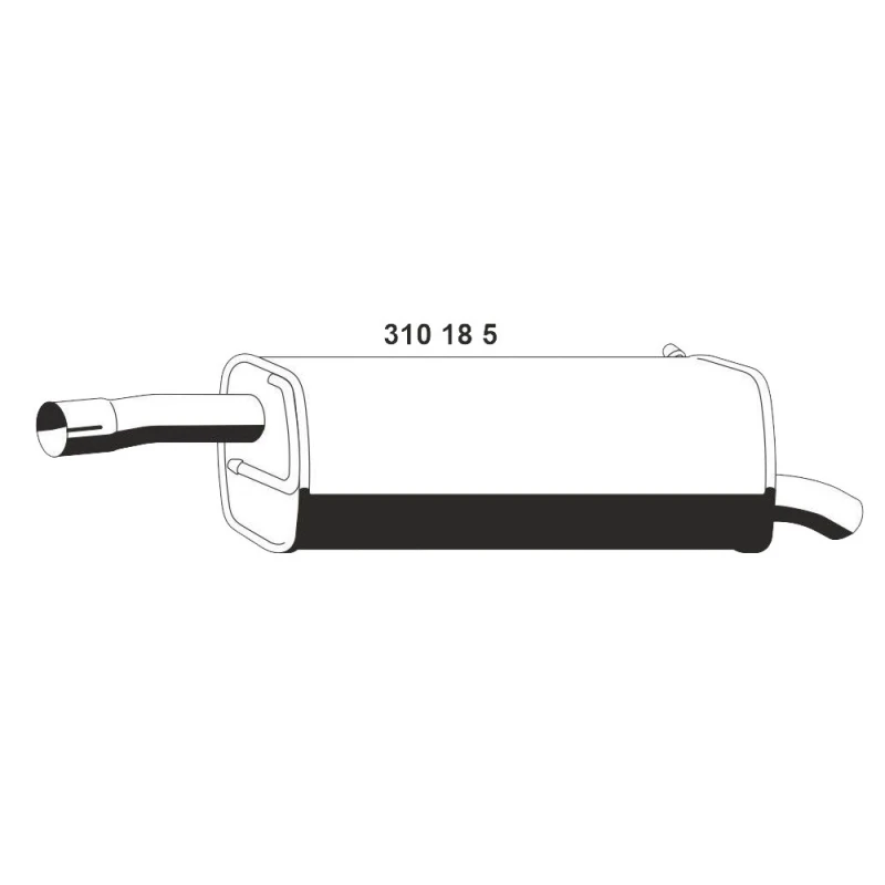 Image of ERNST 310185 Rear silencer End Silencer (3437)