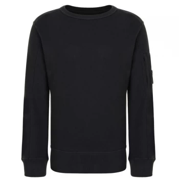 Image of CP COMPANY Junior Boys Lens Crew Neck Sweatshirt - Black 999