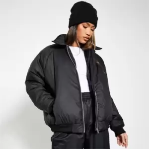 Image of I Saw It First Collared Bomber Jacket - Black