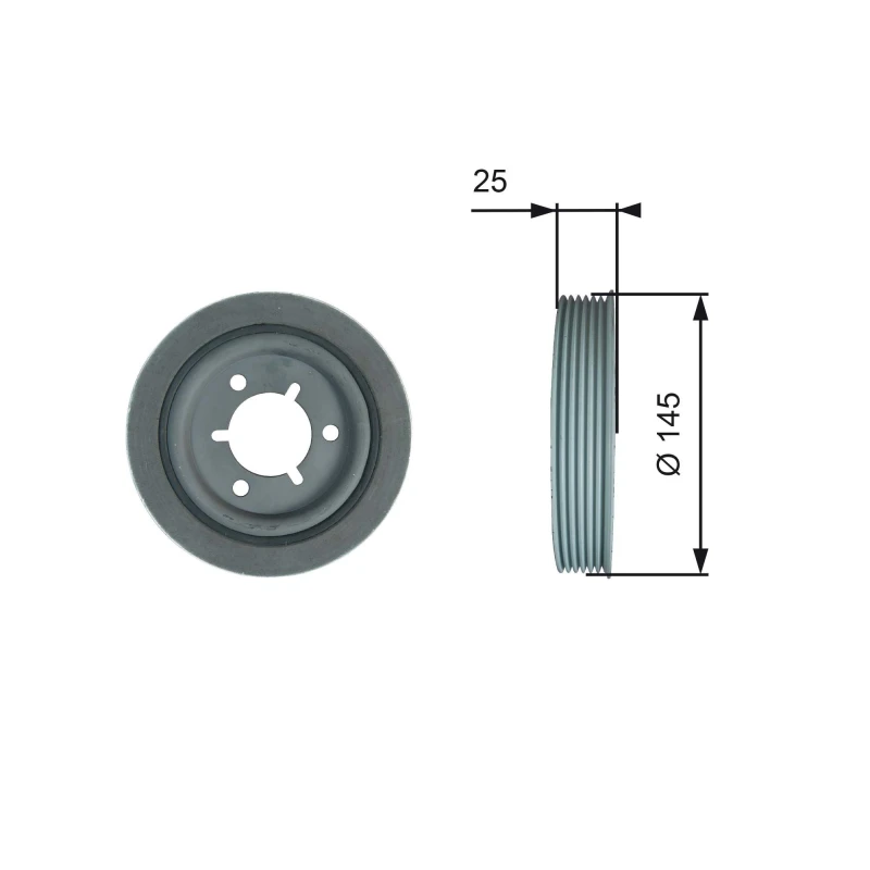 Image of GATES Crankshaft pulley GATES TVD1056