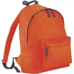 Image of Childrens Junior Fashion Backpack Bags / Rucksack / School (Pack Of 2) (One Size) (Orange/ Graphite Grey) - Beechfield