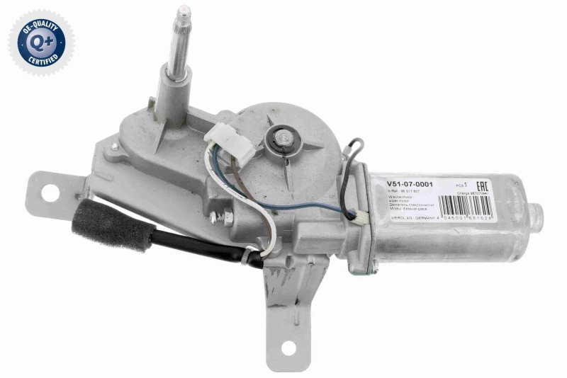 Image of VEMO V51-07-0001 Wiper Motor Q+, original equipment manufacturer quality, Rear Wiper Motor (295)