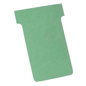 image of Nobo T Cards Size 2 Light Green Pack of 100 T Cards