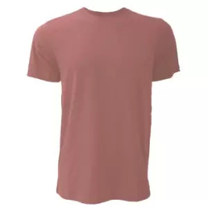 image of Canvas Unisex Jersey Crew Neck T-Shirt / Mens Short Sleeve T-Shirt (L) (Mauve)