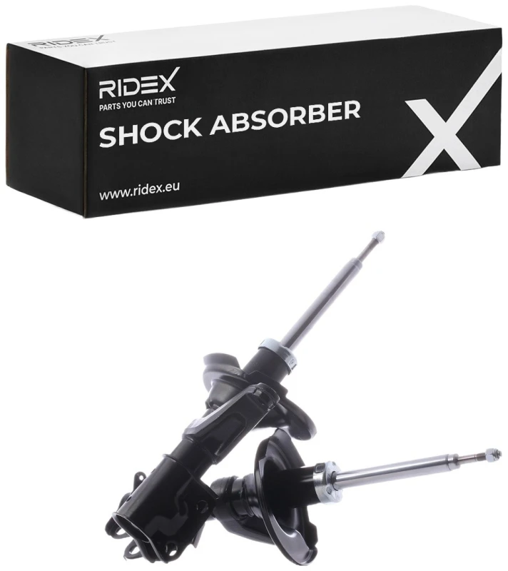 Image of RIDEX 854S2230 Shock absorber Front Axle Left, Gas Pressure, Twin-Tube, Suspension Strut, Top pin Shock Absorber (854)