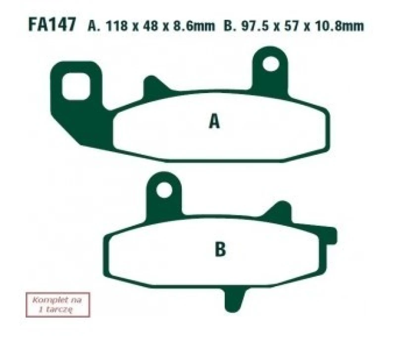 Image of EBC Brakes Brake pad set EBC Brakes FA147