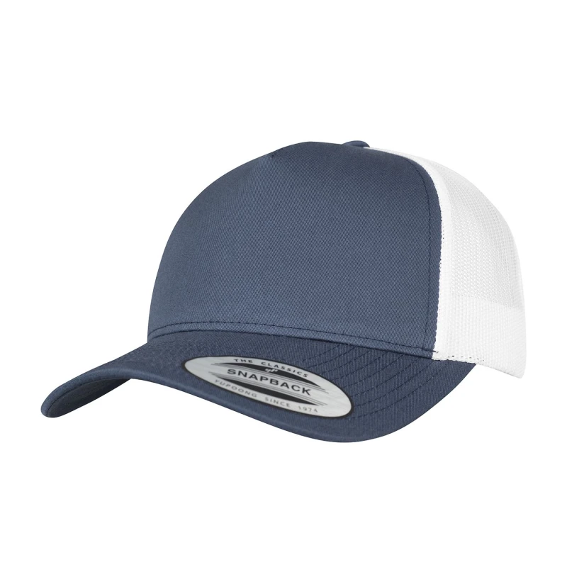 Image of Flexfit Mens Two Tone 5 Panel Trucker Cap in Navy Navy Male One Size