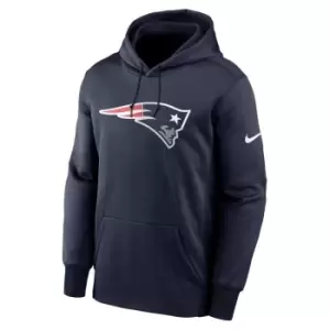 image of Nike Nfl New England Patriots Nike Prime Logo Therma Hoody, College Navy/Action Green/White, Male, Hoodies, NKAQ-41S-8K-CM9